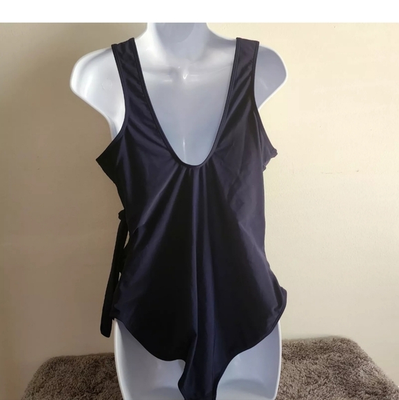 Maternity One Piece Swimsuit Front Cross Pregnancy Bathing Suit Size Xl - Picture 4 of 9